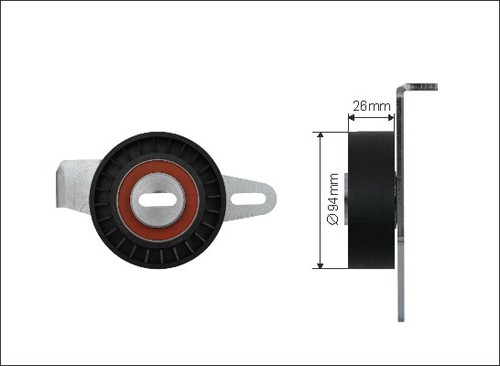 Belt tensioner ribbed - v-ribbed,